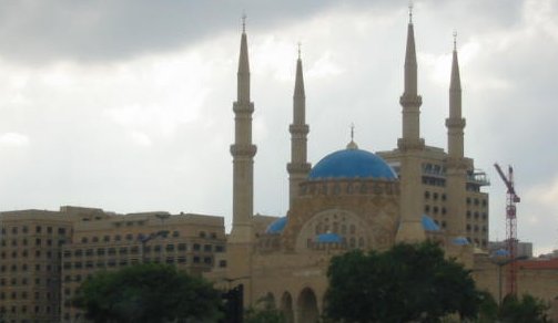 Mosque with clouds